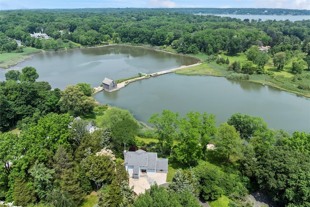 8 Pippin Ln, Lloyd Harbor, NY 11743 - aerial view of property and surrounding area featuring a forest and a large body of water