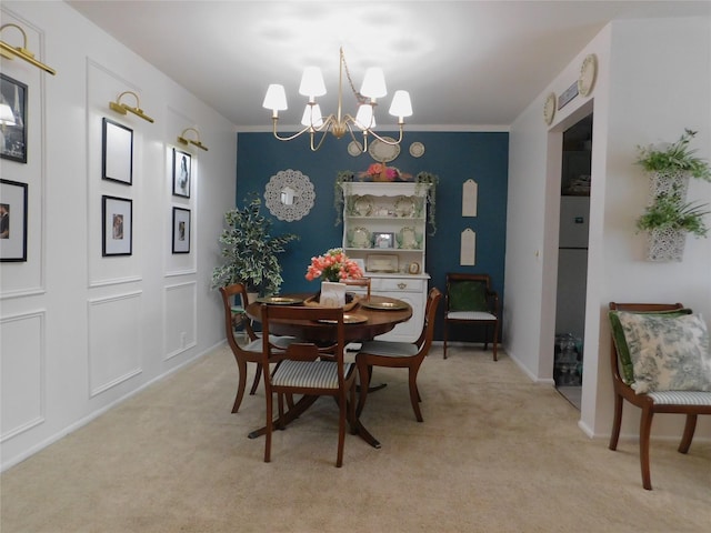 1879 Crompond Rd Unit # D15, Peekskill, NY 10566 - dining room with a chandelier and light carpet