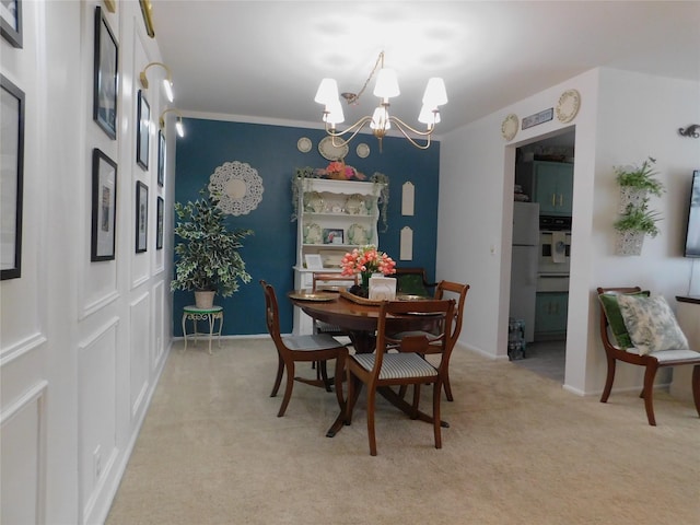 1879 Crompond Rd Unit # D15, Peekskill, NY 10566 - dining room featuring a chandelier and light carpet