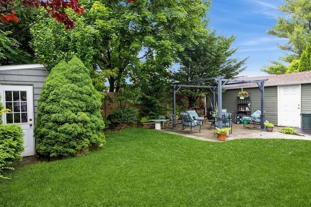 2209 Post St, East Meadow, NY 11554 - view of yard featuring a pergola and a patio