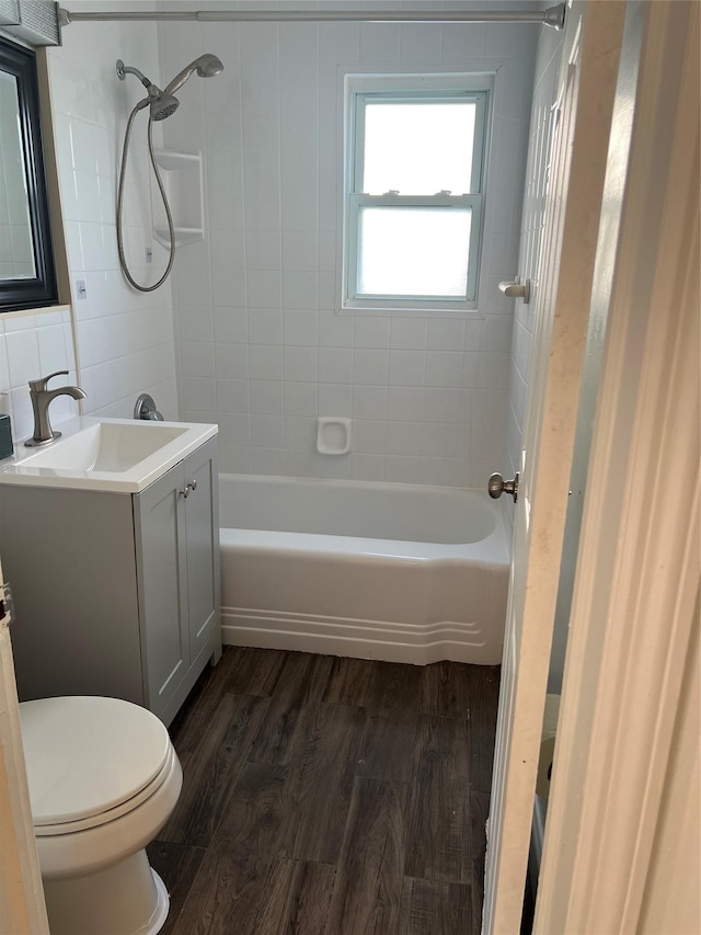 26 Sherman Rd, Farmingdale, NY 11735 - full bath featuring vanity, wood finished floors, and  shower combination