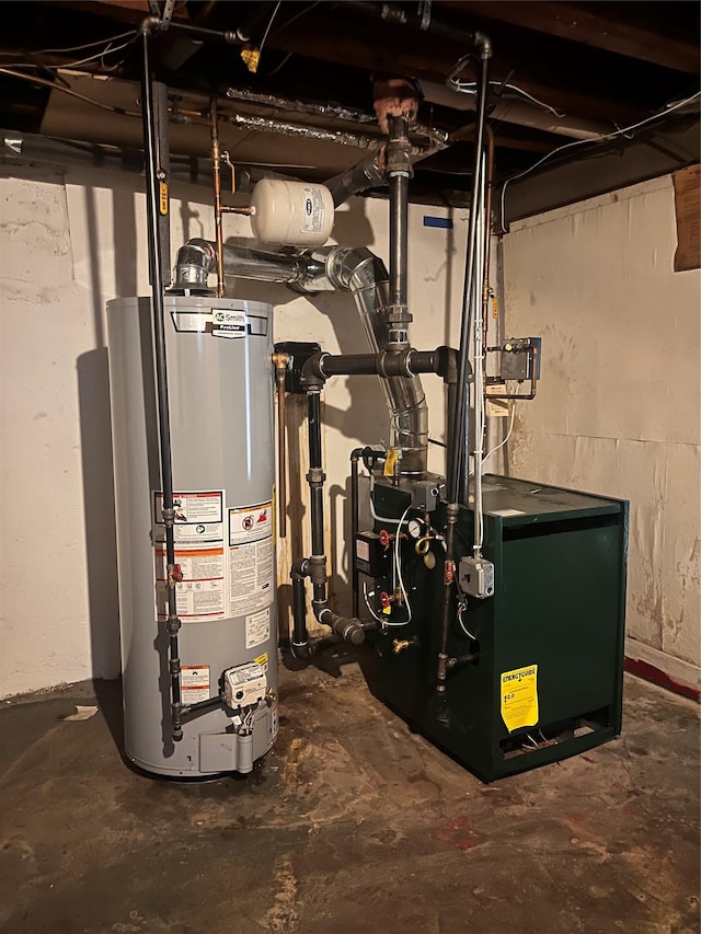 26 Sherman Rd, Farmingdale, NY 11735 - utilities featuring gas water heater and a heating unit