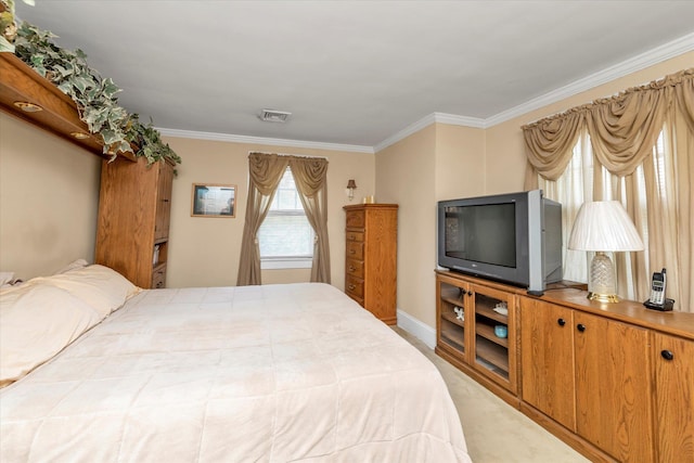 1277 Jerusalem Ave, Merrick, NY 11566 - bedroom with ornamental molding and light colored carpet