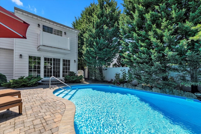1277 Jerusalem Ave, Merrick, NY 11566 - view of pool featuring a patio area and a fenced backyard