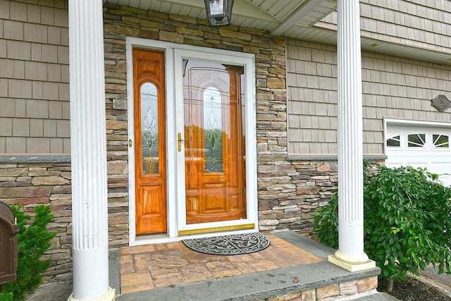 36 Dawes Ave, Syosset, NY 11791 - view of exterior entry featuring stone siding