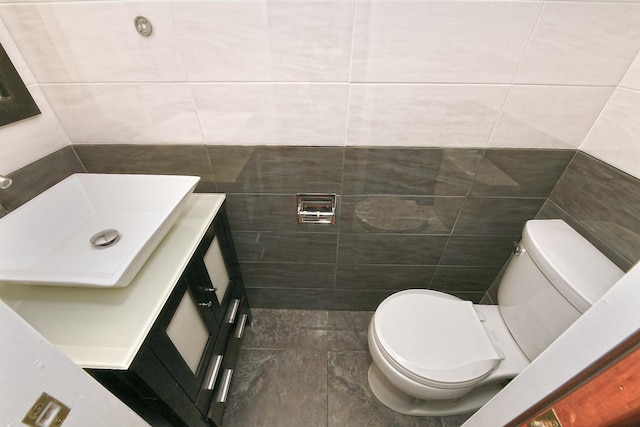 36 Dawes Ave, Syosset, NY 11791 - bathroom with tile walls and vanity