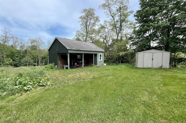 28 Gobblers Knob Rd, Pawling, NY 12564 - view of green lawn with a storage unit