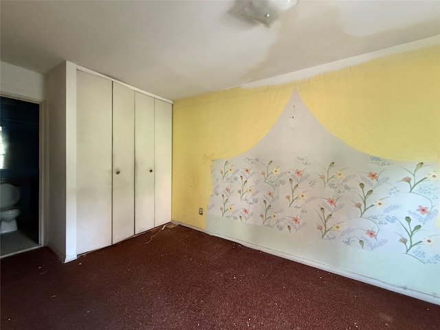58-03 Calloway St Unit 3Ee, Corona, NY 11369 - unfurnished bedroom with dark carpet and a closet