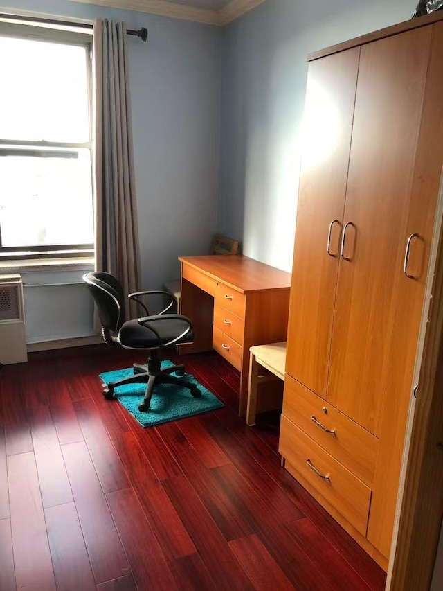 7806 46 Unit 7A, Elmhurst, NY 11373 - office space featuring ornamental molding and dark wood-style floors