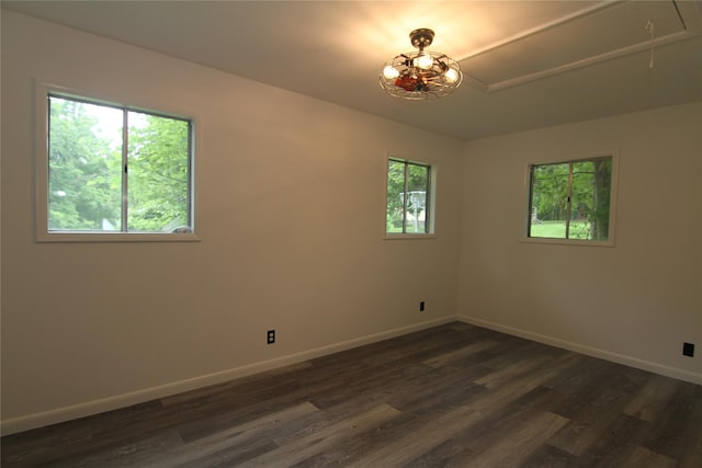 191 Sylvan Lake Rd Unit 1, Hopewell Junction, NY 12533 - empty room with attic access and dark wood-style flooring