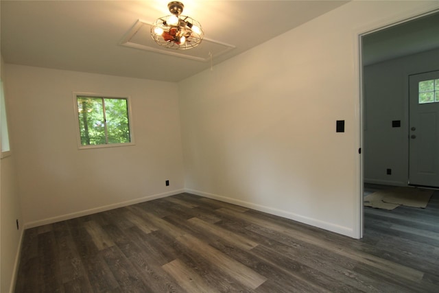 191 Sylvan Lake Rd Unit 1, Hopewell Junction, NY 12533 - empty room with attic access and dark wood finished floors