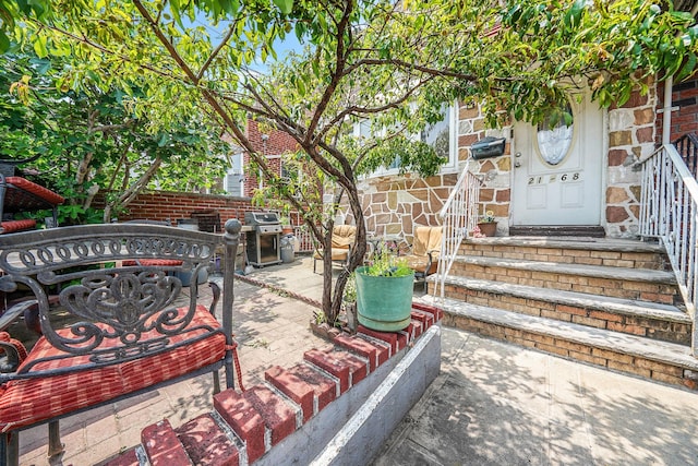 2168 37th St, Astoria, NY 11105 - view of yard with a patio