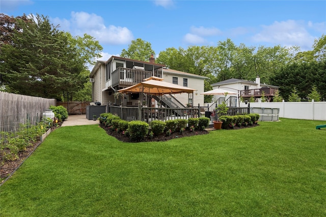 40 Dillmont Dr, Smithtown, NY 11787 - back of house featuring a gazebo, a fenced backyard, a patio, and a deck