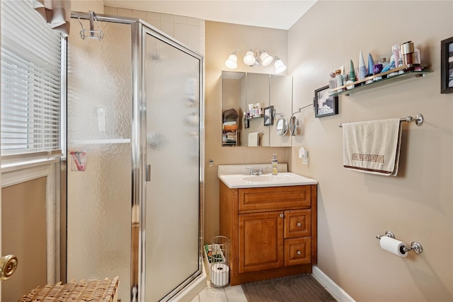 40 Dillmont Dr, Smithtown, NY 11787 - bathroom featuring a shower stall and vanity