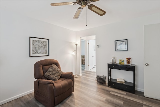 40 Dillmont Dr, Smithtown, NY 11787 - living area featuring wood finished floors and a ceiling fan