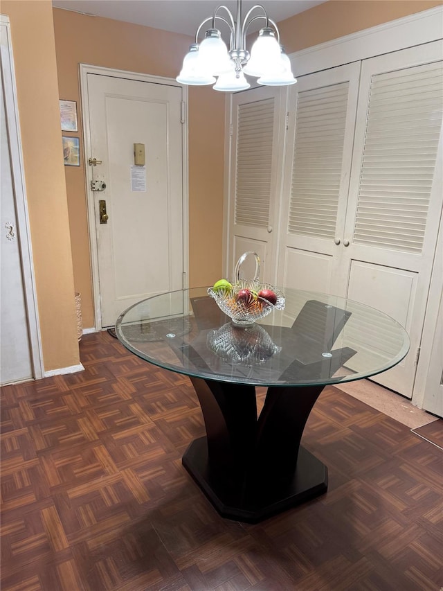 87-56 Francis Lewis Blvd Unit B31, Queens Village, NY 11427 - dining room with a chandelier
