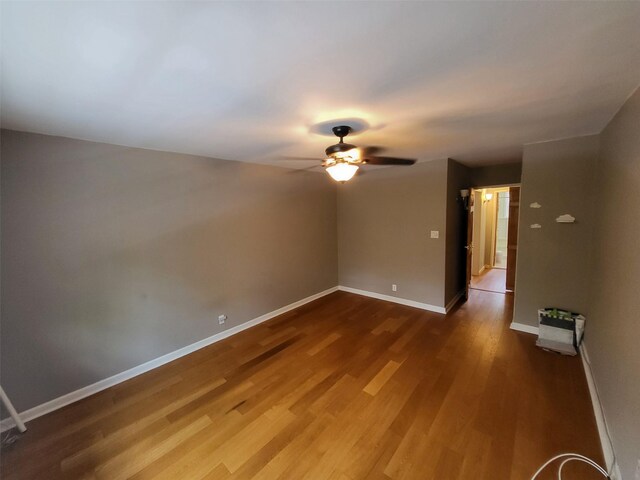224-23 Kingsbury Ave Unit B, Oakland Gardens, NY 11364 - unfurnished room with ceiling fan and wood finished floors