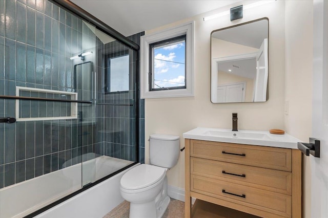 4 Haven Ln, Old Bethpage, NY 11804 - bathroom featuring vanity and bath / shower combo with glass door