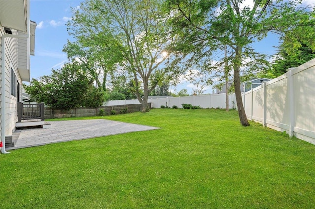 4 Haven Ln, Old Bethpage, NY 11804 - fenced backyard with a patio
