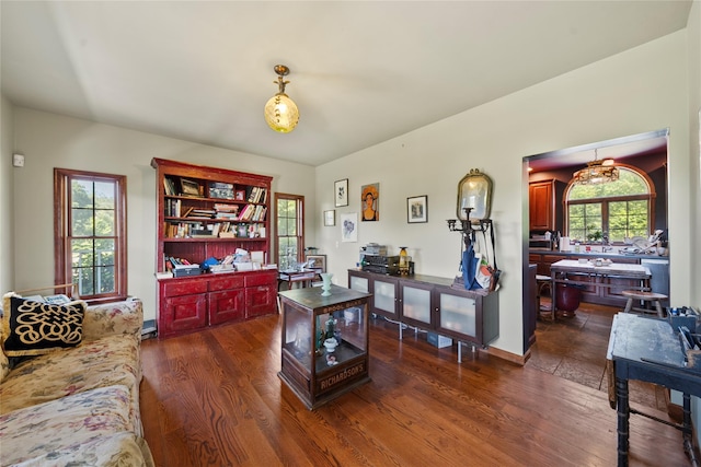 2706 Sound Ave, Calverton, NY 11933 - office area with dark wood finished floors