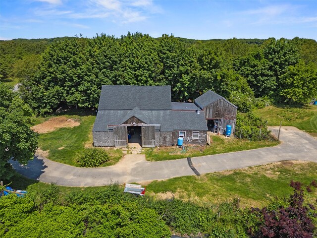 2706 Sound Ave, Calverton, NY 11933 - view of front of home with a forest view