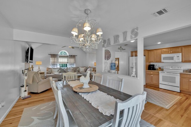 450 Mt Orange Rd, Middletown, NY 10940 - dining area with a chandelier and light wood-type flooring