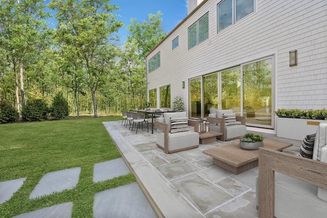 10 Broadwood Ct, Wainscott, NY 11975 - view of patio / terrace featuring outdoor lounge area