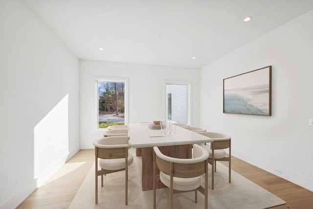 10 Broadwood Ct, Wainscott, NY 11975 - dining area featuring light wood-style floors and recessed lighting