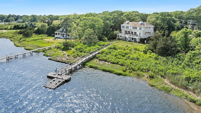 801 Montauk Hwy, Westhampton Beach, NY 11978 - aerial view of property and surrounding area featuring a nearby body of water