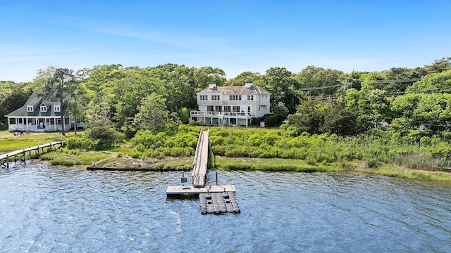 801 Montauk Hwy, Westhampton Beach, NY 11978 - water view with a floating dock