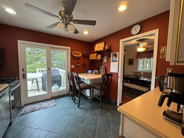 20 Bayberry Rd, Ronkonkoma, NY 11779 - office space featuring a ceiling fan and recessed lighting