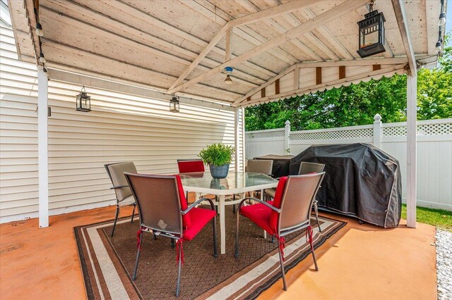 686 Barnes Ave, Baldwin, NY 11510 - view of patio with area for grilling and outdoor dining area
