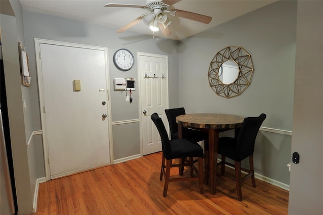 129-1 S Highland Ave Unit B6, Ossining, NY 10562 - dining space with light wood-style flooring and ceiling fan