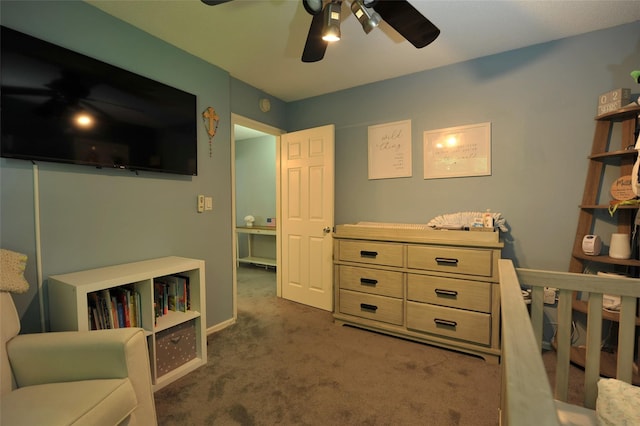 129-1 S Highland Ave Unit B6, Ossining, NY 10562 - carpeted bedroom featuring a ceiling fan