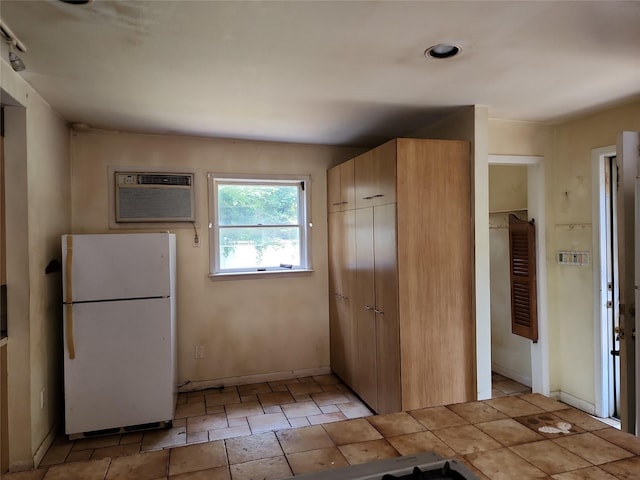 2 High Pne, Glen Cove, NY 11542 - kitchen featuring freestanding refrigerator and an AC wall unit