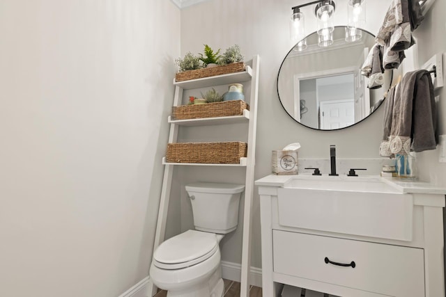 62 Hamlet Dr, Commack, NY 11725 - bathroom with toilet and vanity