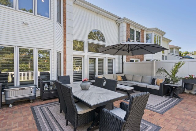 62 Hamlet Dr, Commack, NY 11725 - view of patio featuring outdoor lounge area and outdoor dining space