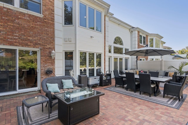 62 Hamlet Dr, Commack, NY 11725 - view of patio with an outdoor living space and outdoor dining space