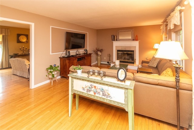 25 Briarwood Dr, Wappingers Falls, NY 12590 - living area with light wood finished floors and a fireplace