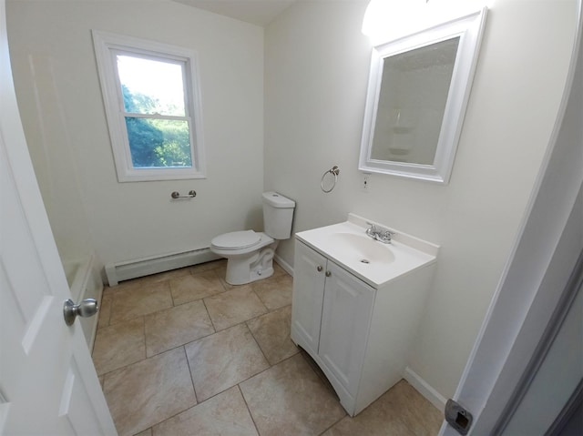 14 Laddie Rd, Middletown, NY 10941 - bathroom with a baseboard radiator, vanity, and tile patterned floors