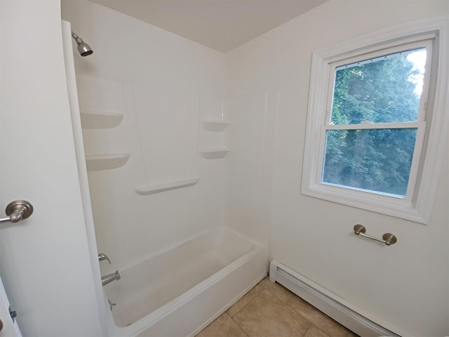 14 Laddie Rd, Middletown, NY 10941 - full bathroom with baseboard heating, tile patterned flooring, and  shower combination