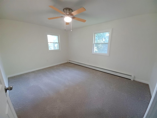 14 Laddie Rd, Middletown, NY 10941 - spare room with baseboard heating, carpet, and ceiling fan