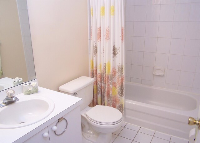 8 Long House Way, Commack, NY 11725 - bathroom with tile patterned flooring, shower / bath combination with curtain, and vanity