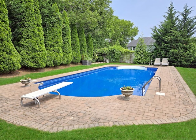 8 Long House Way, Commack, NY 11725 - view of swimming pool with a patio and a diving board