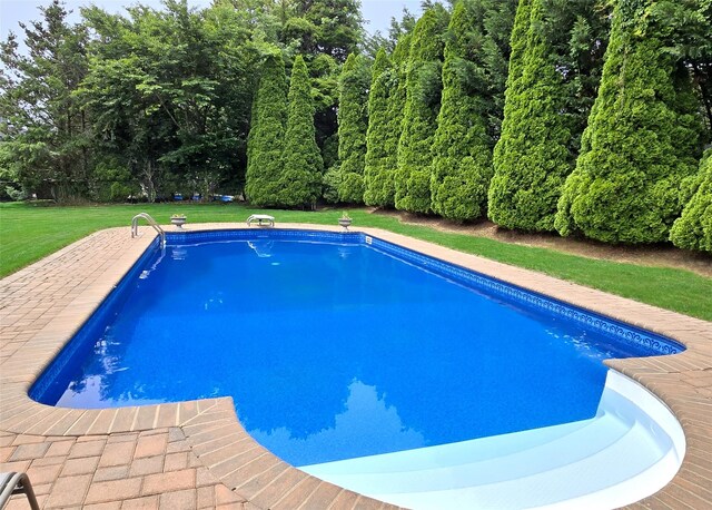 8 Long House Way, Commack, NY 11725 - outdoor pool featuring a yard