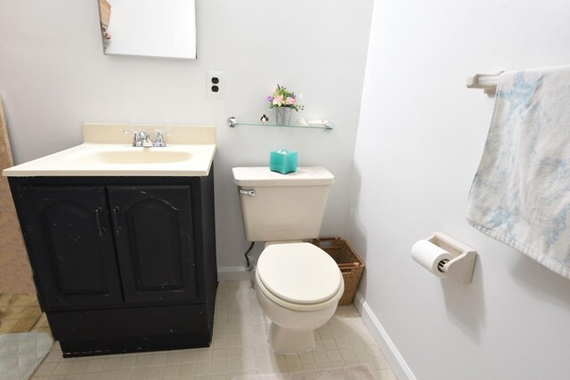 310 Fairview Cir, Middle Island, NY 11953 - bathroom with vanity and tile patterned flooring