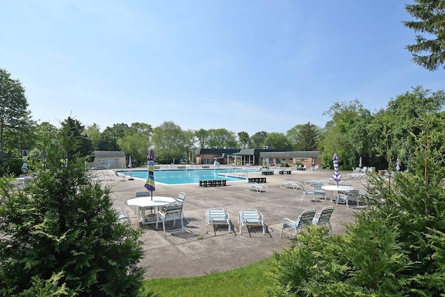 310 Fairview Cir, Middle Island, NY 11953 - community pool with a patio area