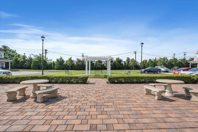 105 Captain S Way, Copiague, NY 11726 - view of patio / terrace with a pergola