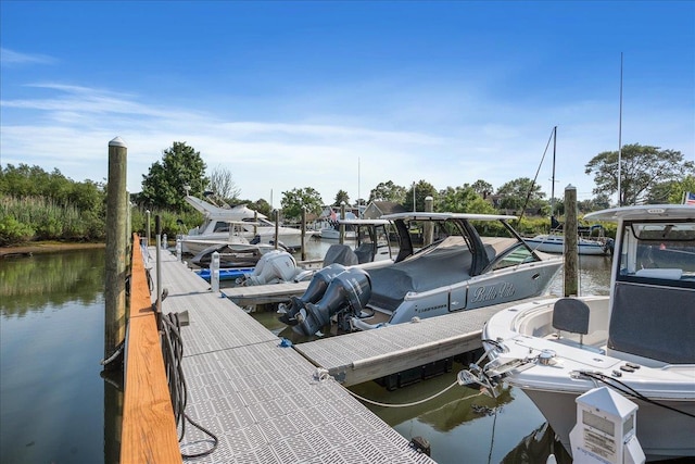 105 Captain S Way, Copiague, NY 11726 - dock area featuring a water view