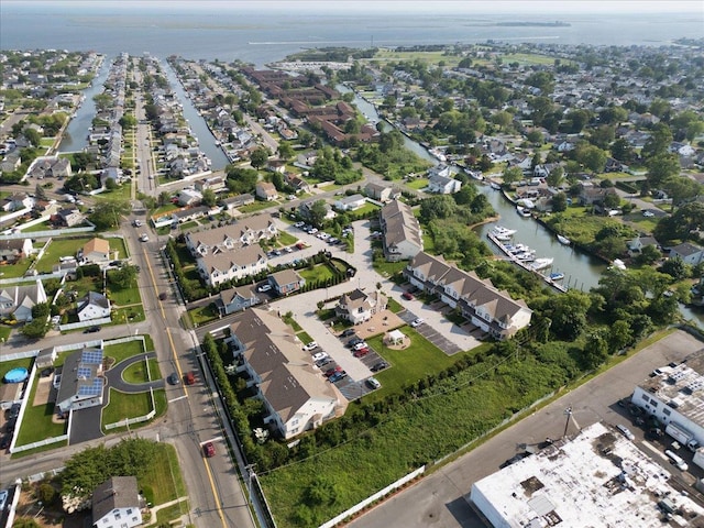 105 Captain S Way, Copiague, NY 11726 - aerial view of property's location with a nearby body of water and nearby suburban area
